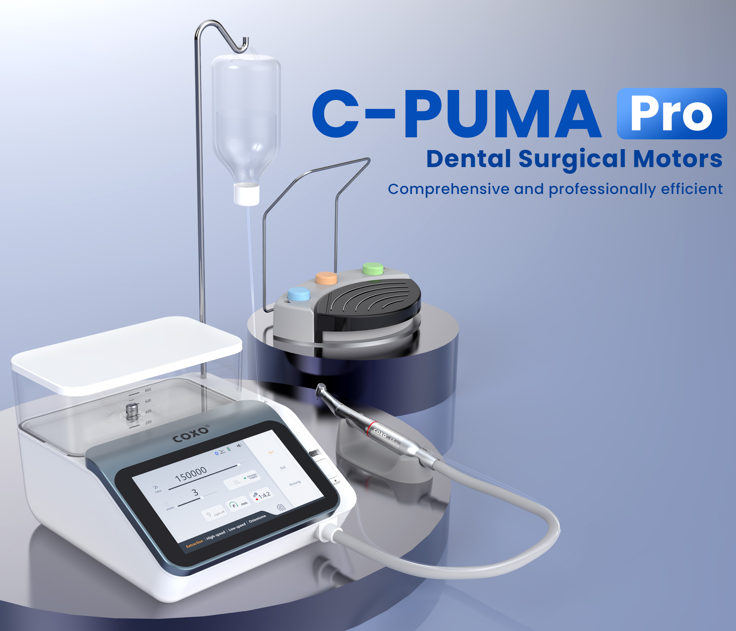 COXO C-Puma PRO Dental Electrical Brushless Micro Motor with Flow Adjustment Function